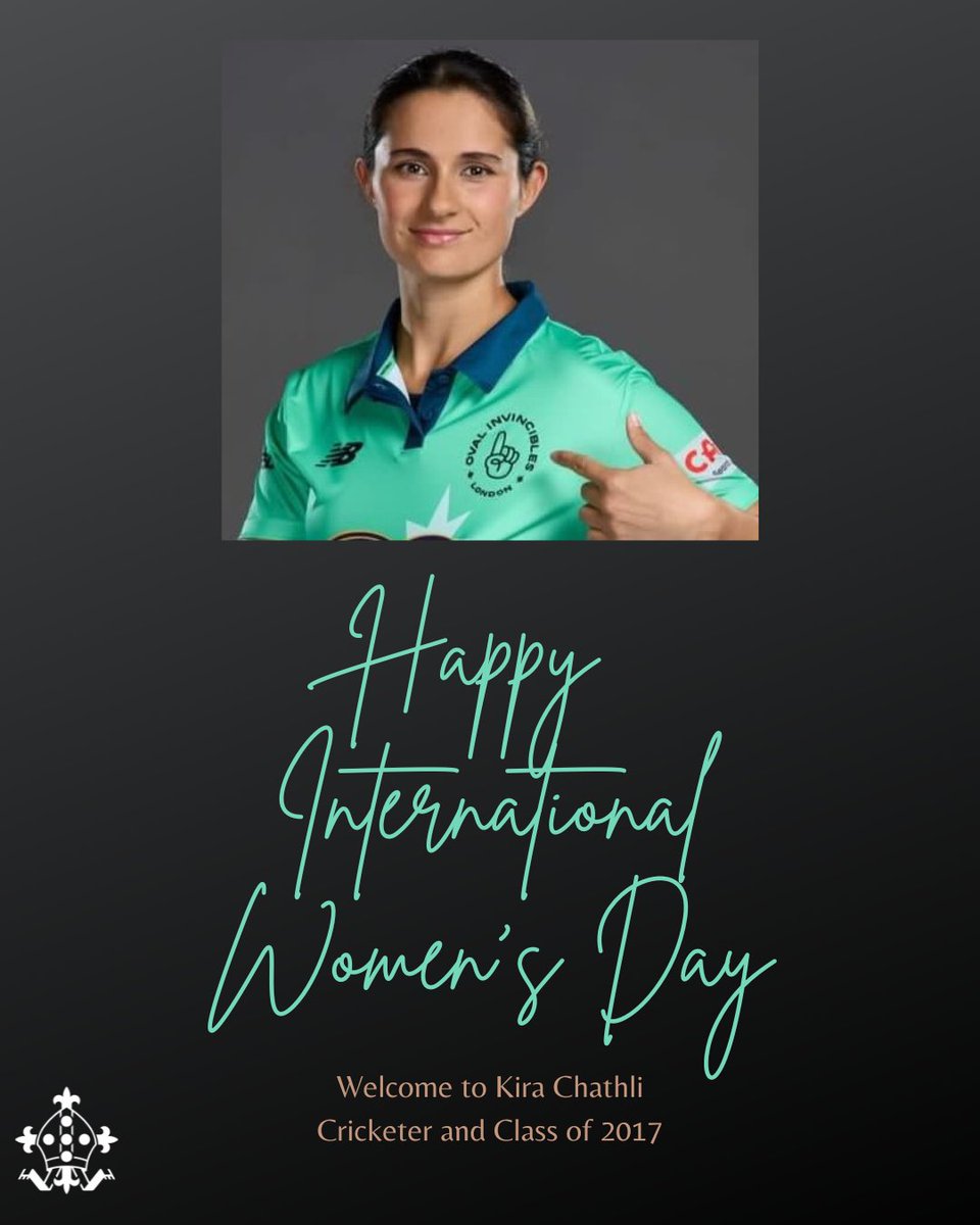 Happy International Women's Day 2023 to all the amazing women in the Trinity community. We're looking forward to welcoming <a href="/Kira_Chathli/">Kira Chathli</a> for a talk to the students and a  session with the girls' cricket team
#TrinityAlumna  
#InternationalWomensDay2023  
#EmbraceEquity