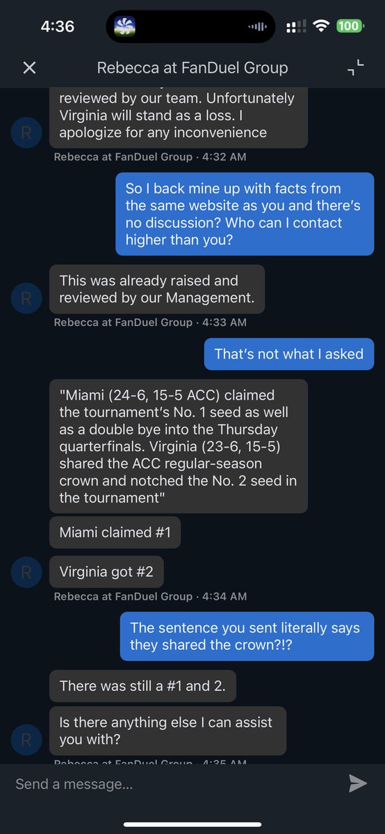 TGamble13's tweet photo. @tereic_carlisle @FDSportsbook @br_betting @FDSportsbook I agree. And your representative even used an excerpt from the article stating CO-CHAMPIONS https://t.co/WDr1AexhDw