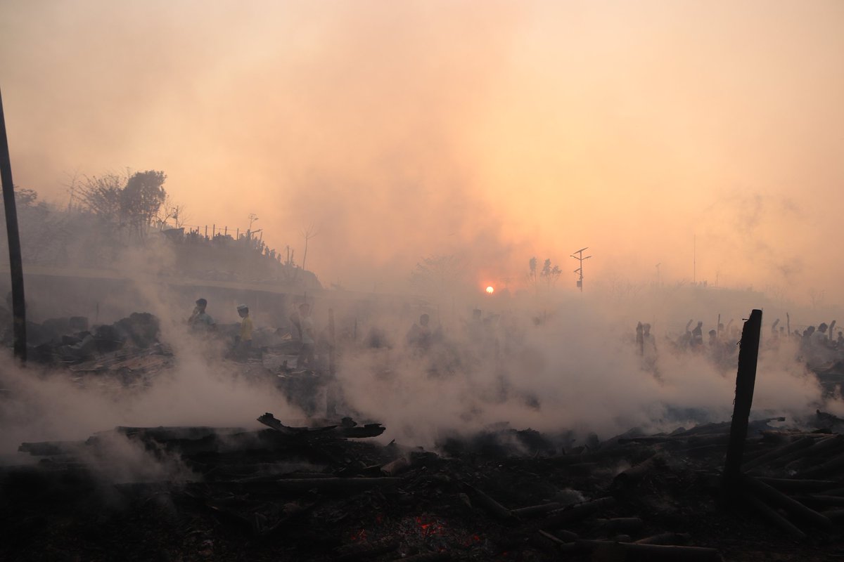Fire at Balukhali Rohingya camps in Ukhiya Upazila has caused at least 1000 houses to be affected, with girls and young women at higher risk due to lack of emergency shelters.
<a href="/PlanBangladesh/">Plan Bangladesh</a> is responding to emergencies and ensure protection for the affected children and girls.