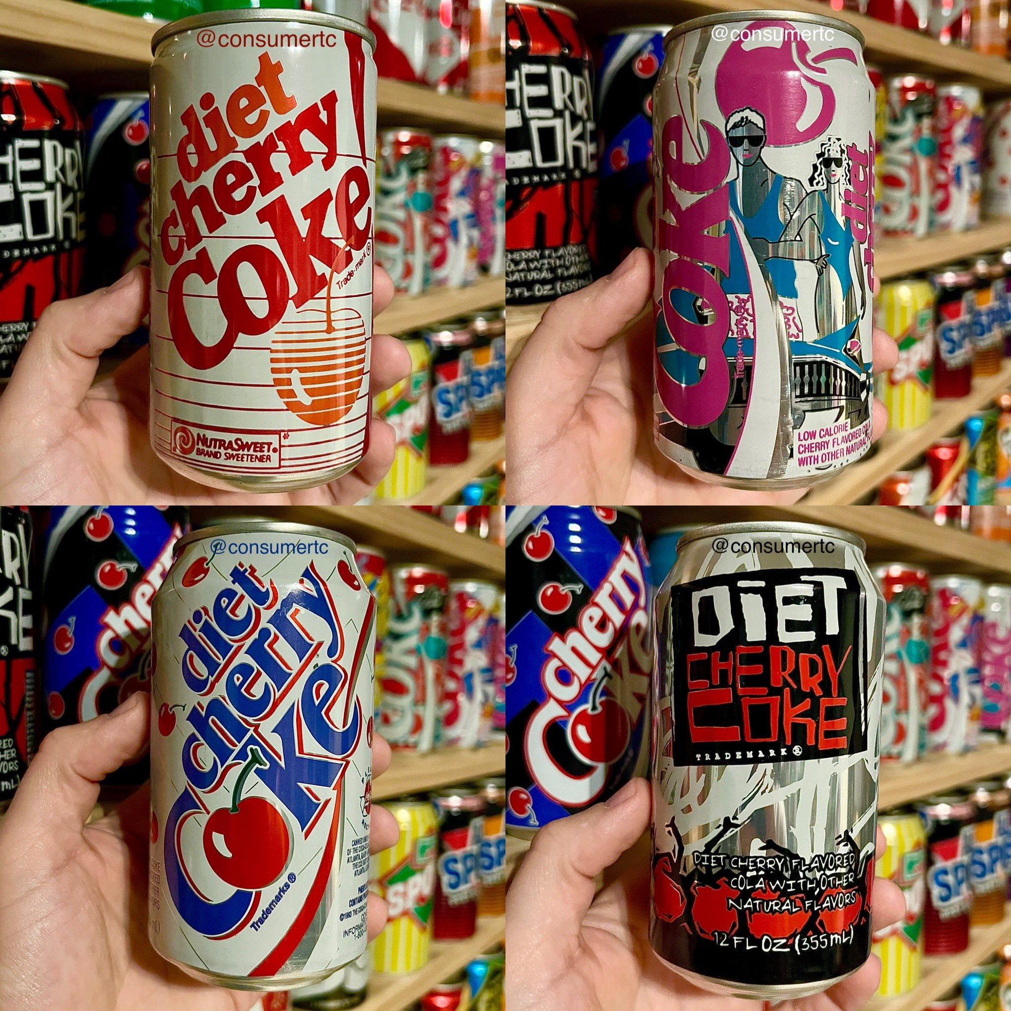 Consumer Time Capsule on X: "CHERRY COKE design appreciation post: DIET  EDITION! Here's some of their finest work: 1985, 1989, 1992 and 1996. So,  what's the top can from this crop? https://t.co/4skFe64gmJ" /