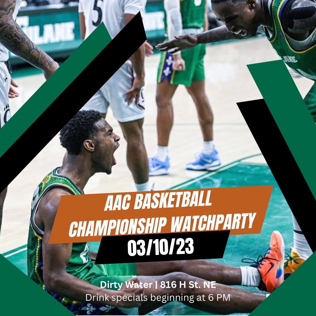 Tulane Alums of DC (@tulanedcalumni) on Twitter photo Come join us this Friday at <a href="/dirtywaterdc/">Dirty Water DC</a> to cheer on @greenwavembb as they head to the AAC championship! Roll wave 💚
•
•
•
#tulaneuniversity #tulanedcalumni #tulanealumni #tulanealumniassociation #tulanebasketball Come join us this Friday at <a href="/dirtywaterdc/">Dirty Water DC</a> to cheer on @greenwavembb as they head to the AAC championship! Roll wave 💚
•
•
•
#tulaneuniversity #tulanedcalumni #tulanealumni #tulanealumniassociation #tulanebasketball