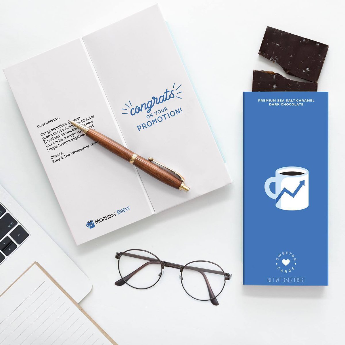 DesignLikeWhoa's tweet photo. 🍫 We are loving these fully customizable chocolate greeting cards from @sweetercards. Sweeter Cards is a women-owned business that is fair trade certified. They also employ adults with disabilities to pack their products. Email us to start your custom order! https://t.co/F7Ft8trfOF