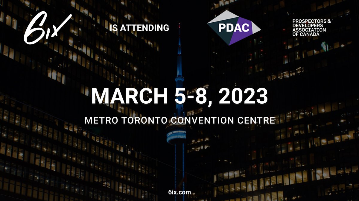 Are you attending #PDAC 2023?

The 6ix team will be on the floor filming a digital booth experience. Reach out to the team to have your pitch featured in our post-PDAC wrap-up. 

📅: March 5 - 8
📌: Metro Toronto Convention Centre

Learn more: bit.ly/3EWaqef