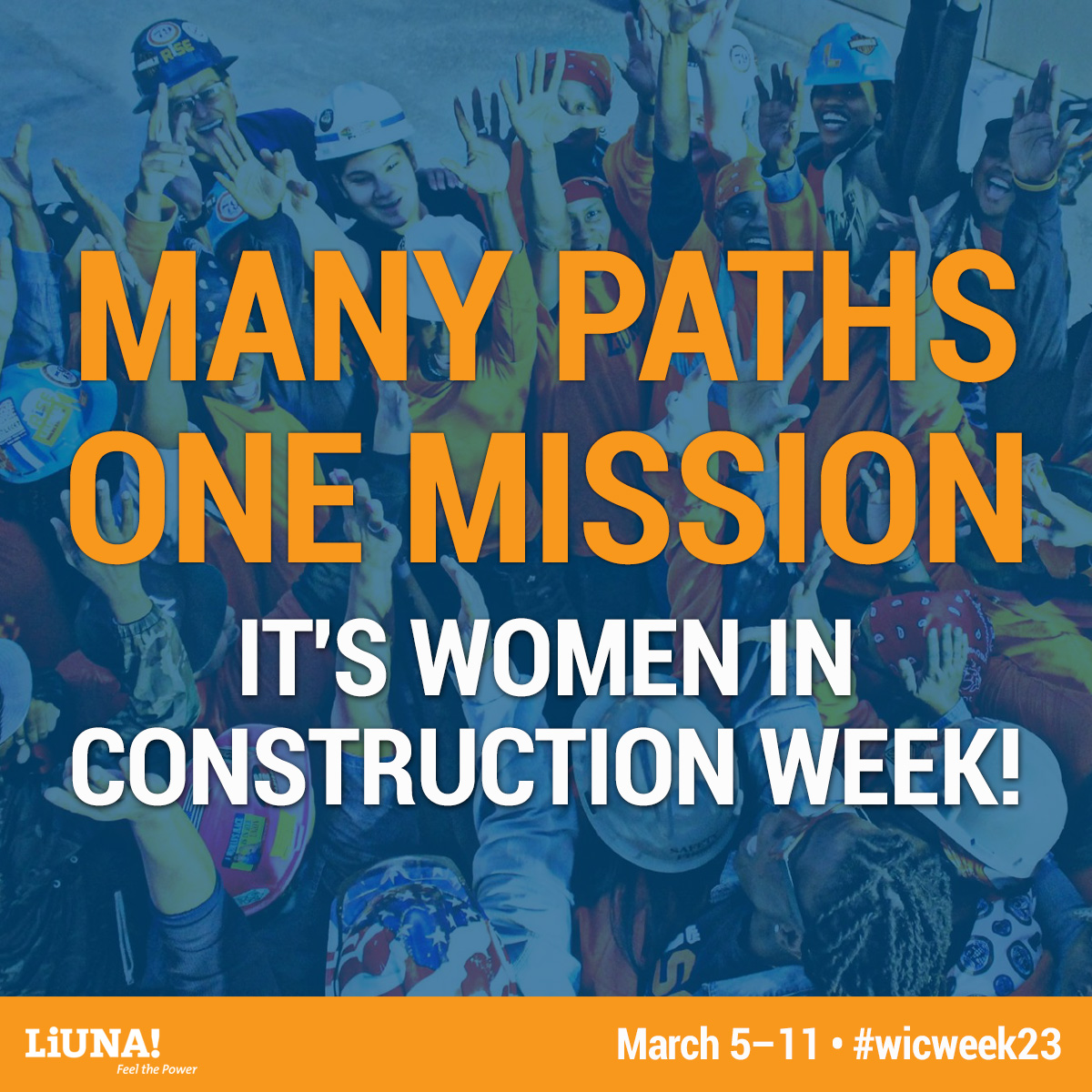 LIUNA's tweet photo. It's Women in Construction week!  This week we applaud #LIUNA's strong sisters and their contributions to our union and the construction industry! #WICWeek23 #WICWeek #WHM #WomensHistoryMonth https://t.co/sWuTN5WIRb