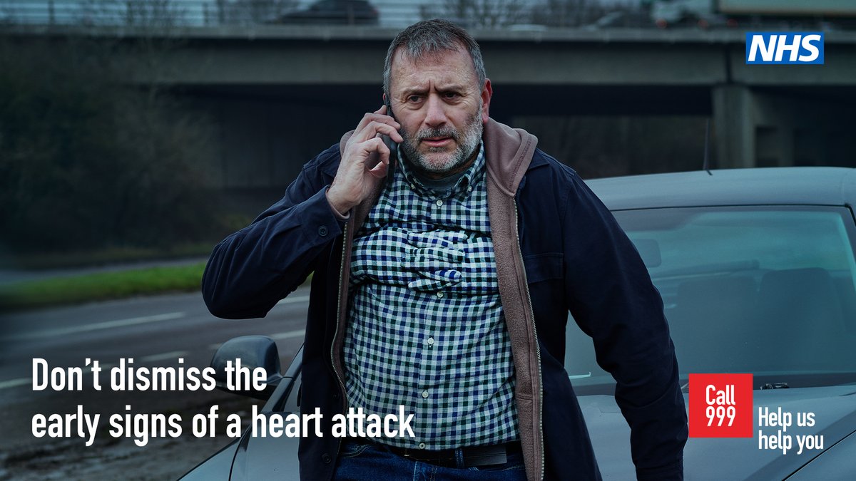 New data reveals only 27% of people know that feeling weak, lightheaded or experiencing a feeling of general unease are symptoms of a heart attack. It’s never too early to call 999 and describe your symptoms. #HelpUsHelpYou