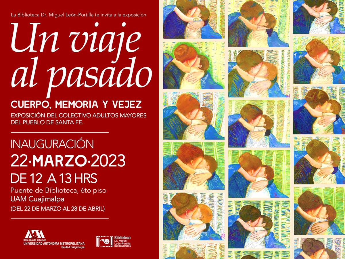 lauammx's tweet photo. Un viaje al pasado, cuerpo, memoria y vejez
Exposición del Colectivo Adultos Mayores del Pueblo de Santa Fe
.
🗓 Inauguración: Miércoles 22 de marzo, 12:00 hrs.
🗓 Viernes 28 de abril
📍 Unidad Cuajimalpa
.
#UAM #SoyUAM
#Exposisción
#InformeUAM2022 https://t.co/tXS2SMfwt1