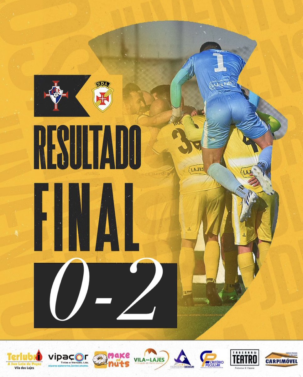 #SenioresJDL | 🎙 VITÓRIA DOS AMARELOS!!! VAMOS!!! 💛💛💛

⚽️ <a href="/martinsg70/">Guguinha 🇵🇹</a> (x2) 
FC Calheta 0 🆚 2 JD Lajense 
#CFA