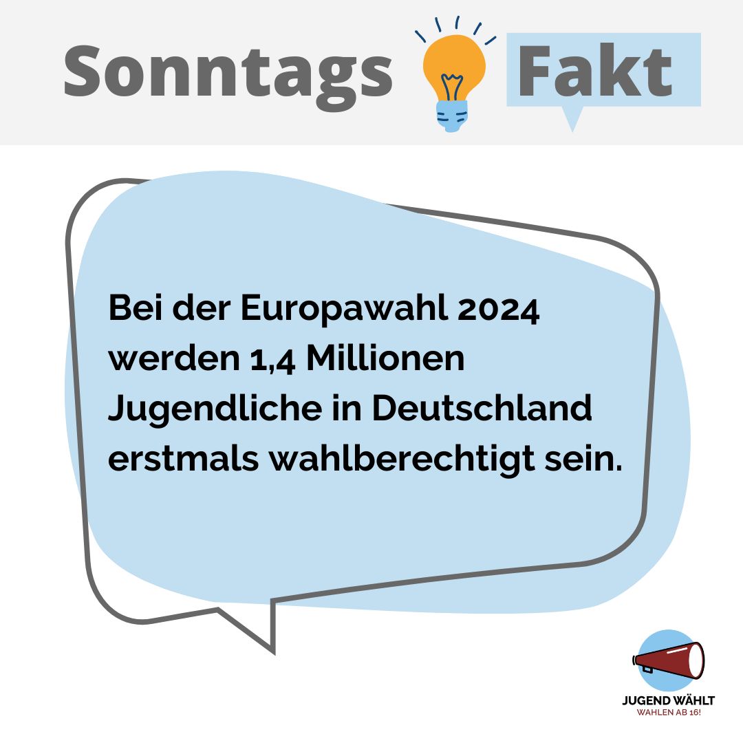 Nachdem die Ampel-Koalition Ende des vergangenen Jahres das Wahlalter für die Europawahl auf 16 Jahre gesenkt hat werden 1,4 Millionen Jugendliche erstmals daran teilnehmen können. Damit steigt die Anzahl der Wahlberechtigten um 2,3%.