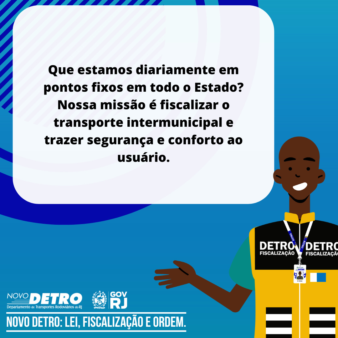 detro_rj's tweet image. O Detro-RJ está de olho no transporte intermunicipal fluminense. Nossa missão é entregar um serviço de qualidade ao usuário!

#DetroRJ #GovRJ #Setrans #DetroPresente