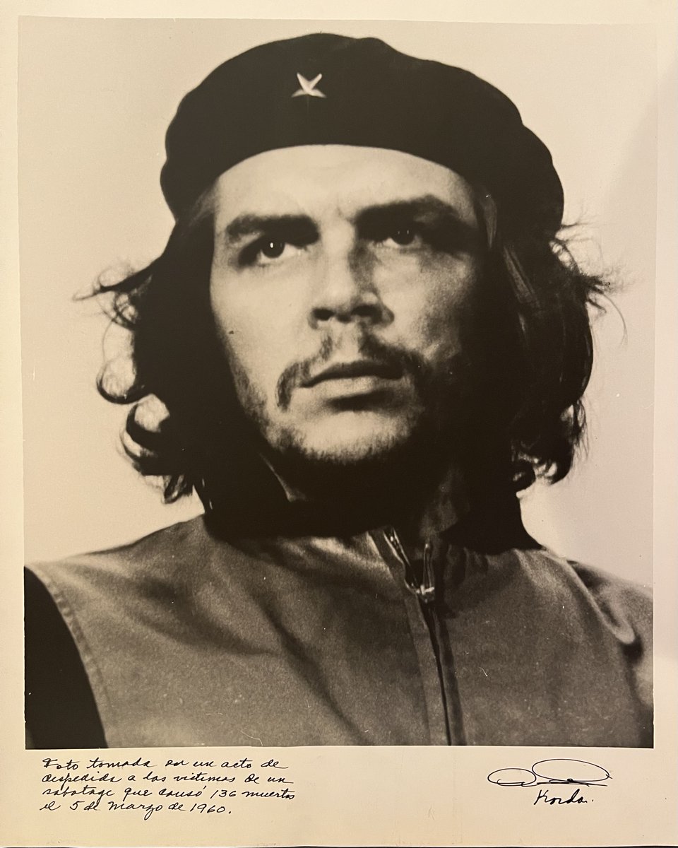 On this day (5 March) in 1960 Cuban photographer Alberto Korda took the famous picture of Che Guevara 'Guerrillero Heroico'
It was taken during a memorial service in Havana for the victims of La Coubre explosion which had happened the day before. Signed photo from original neg..