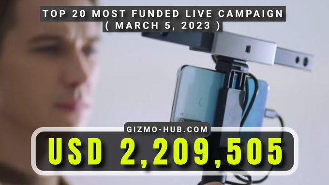top 20 most funded live crowdfunding this week march 2023