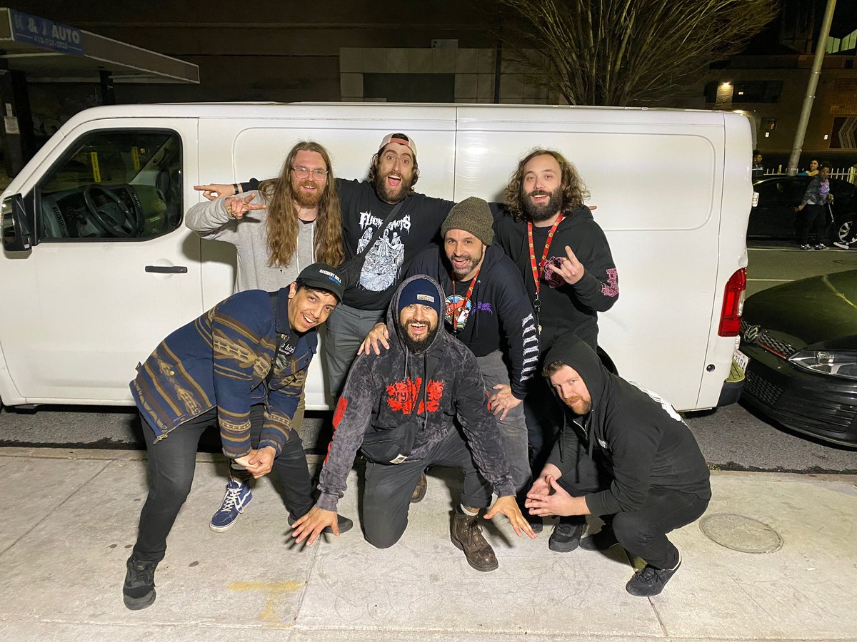thinshred's tweet photo. That’s a wrap! Much thanks to: @TWITTBaltimore for dealing with our shit for yet another tour, @H7Johnson for letting us boss you around and your positivity, anyone that put a roof over our heads for a night, all the bands, all the folks who came to see us, etc. https://t.co/c5353MXNKx