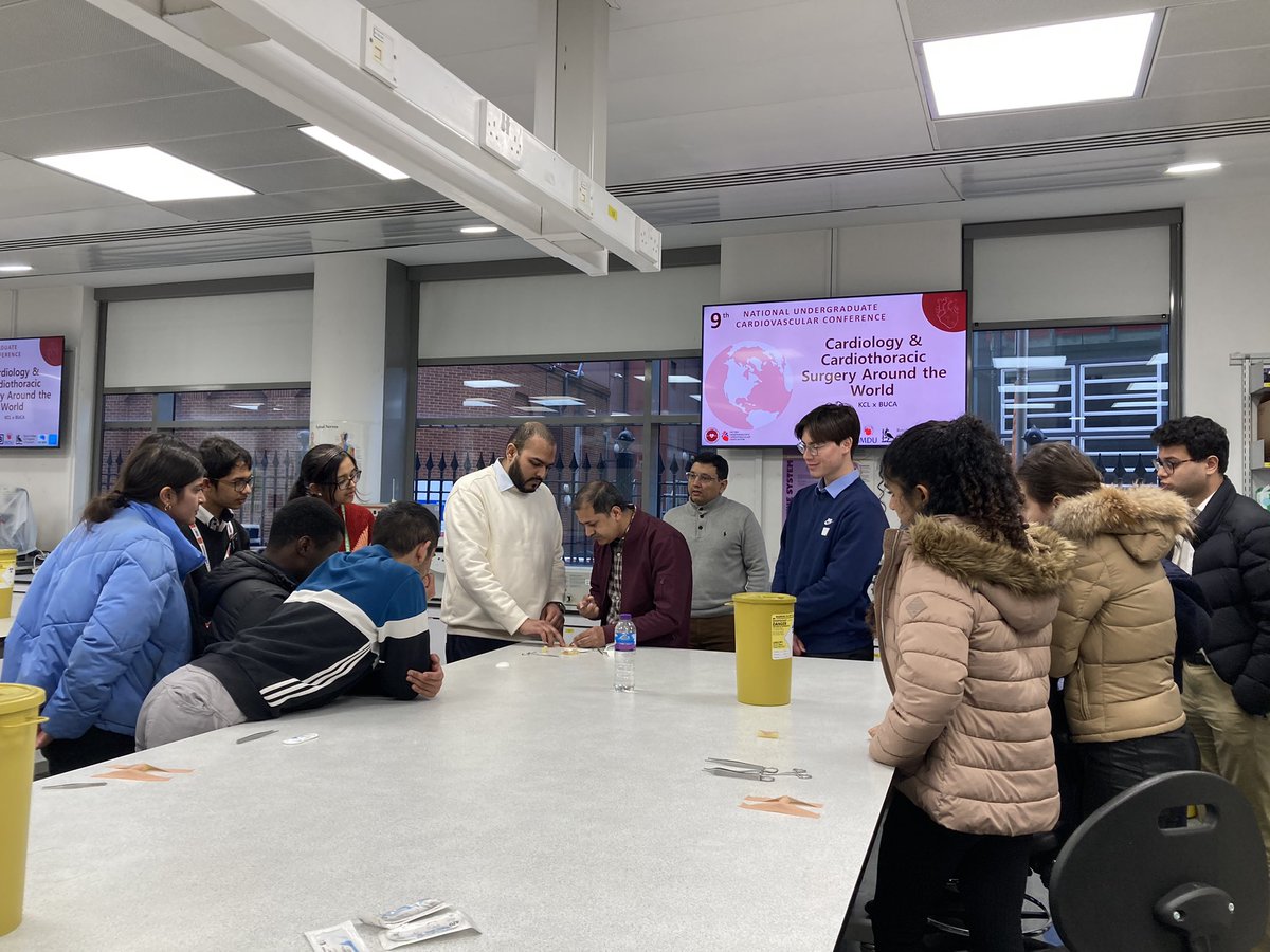 Trishika (@trishikasuji) on Twitter photo Thank you to Mr Habib Khan Consultant Cardiac surgeon and registrars Mr Hassan Javed, Mr Irfan Rasheed for demonstrating and facilitating our vascular anastomosis workshop! #NUCC23 #BUCAxKCL <a href="/BUCA_official/">British Undergraduate Cardiovascular Association</a> Thank you to Mr Habib Khan Consultant Cardiac surgeon and registrars Mr Hassan Javed, Mr Irfan Rasheed for demonstrating and facilitating our vascular anastomosis workshop! #NUCC23 #BUCAxKCL <a href="/BUCA_official/">British Undergraduate Cardiovascular Association</a>