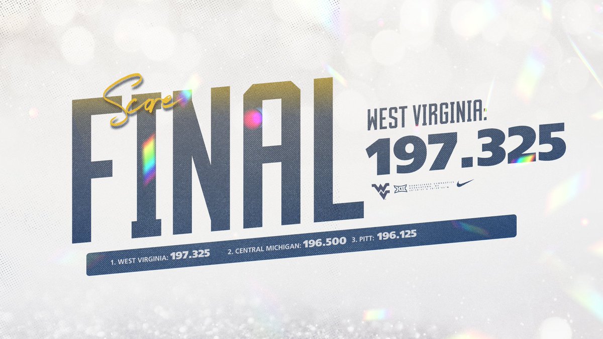 WVUGymnastics's tweet photo. CUE COUNTRY ROADS!!! 🎶

The Mountaineers take first place and tally the THIRD-HIGHEST team score in program 𝙝𝙞𝙨𝙩𝙤𝙧𝙮!!! 🤯🔥

#HailWV https://t.co/Ji8srgXApc