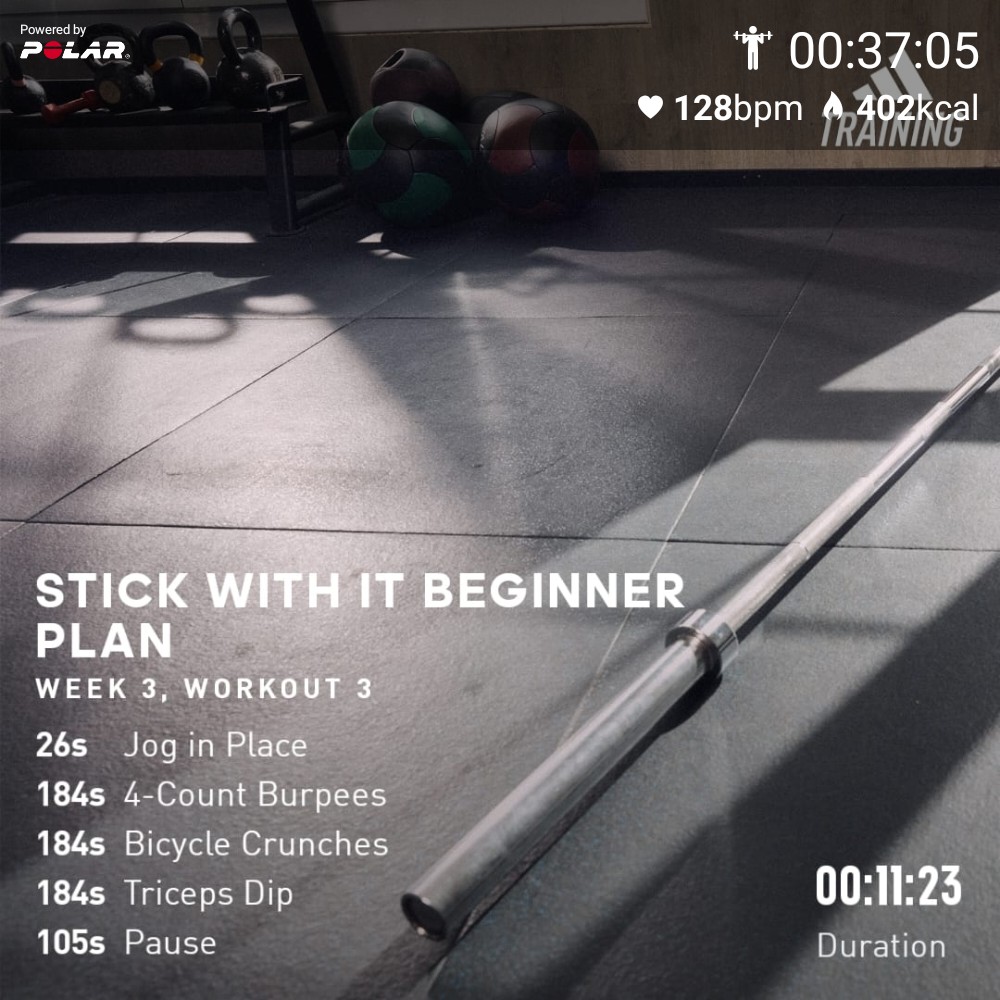 emilioidk's tweet image. Week 9 workout 3. Yaaaaas queen 💪#PolarBeat