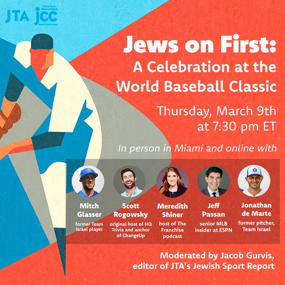JTAnews's tweet photo. It's not too late to sign up for our Jewish baseball event on March 9 — you can join us online or in person in Miami. Learn more and get tickets here: https://t.co/0E4DH8NNh2 https://t.co/WdsWGctXsg