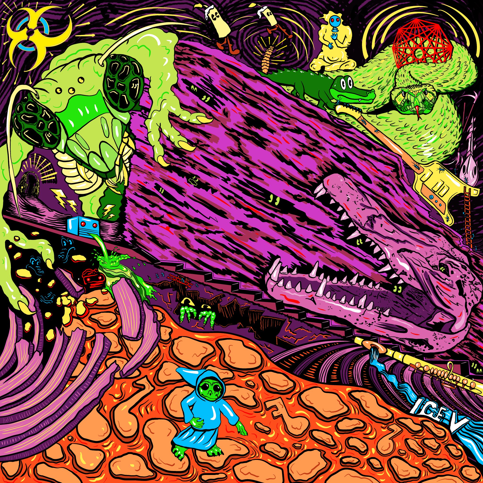 Needlejuice Records on Twitter "King Gizzard Red Rocks artwork reveal