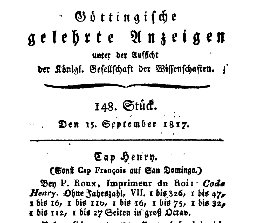AmisDeLaReine's tweet photo. Der preußische Gelehrte Friedrich W. Gubitz korrespondierte mit dem königl. 🇭🇹  Hof &amp; erhielt den Auftrag, Abbildungen für das Gesetzbuch #Haitis anzufertigen (heute unauffindbar). https://t.co/X94Yx5RnTB