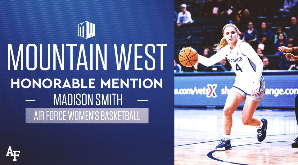 AF_WBB's tweet image. Congrats to Milahnie on being named to the 2022-23 MW All-Freshman team, and Maddie on earning All-MW Honorable Mention honors!

#FlyFightWin⚡️