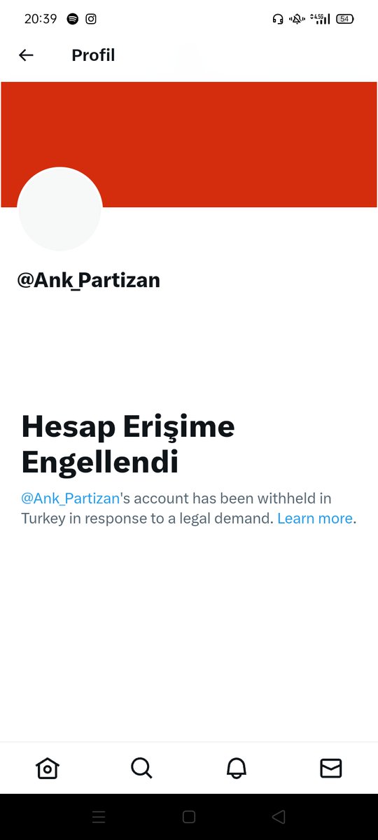 Ankara Partizan hesabı 
( <a href="/Ank_Partizan/">Ankara Partizan</a> ) Twitter tarafından erişime engellendi!
Engelleme ve kısıtlamalarla sesimizin, mücadelemizin halka ulaşmasının önüne geçemeyeceksiniz!