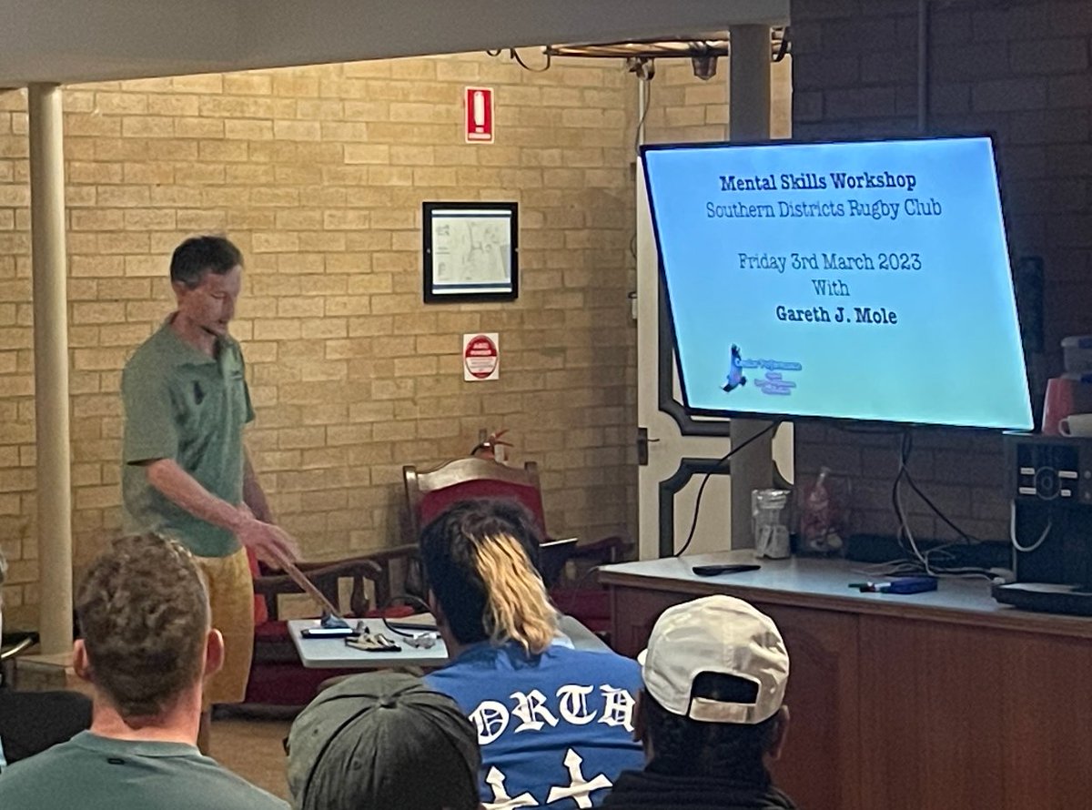 It was a real pleasure to spend Friday evening with the amazing coaches, staff, and players of <a href="/southsrugbyclub/">Southern Districts Rugby Club</a> taking them through some mental skills fundamentals as part of their preseason training camp #mentalskills #mentaltoughness