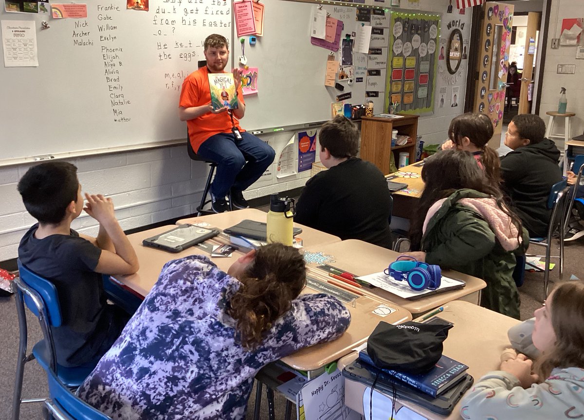 mridgeway2's tweet photo. Thanks @ConnorGarges for being our 4th grade #ReadAcrossAmericaWeek guest reader! #Teambps #bpsne @CougarsCE https://t.co/JpdTbNqAXB