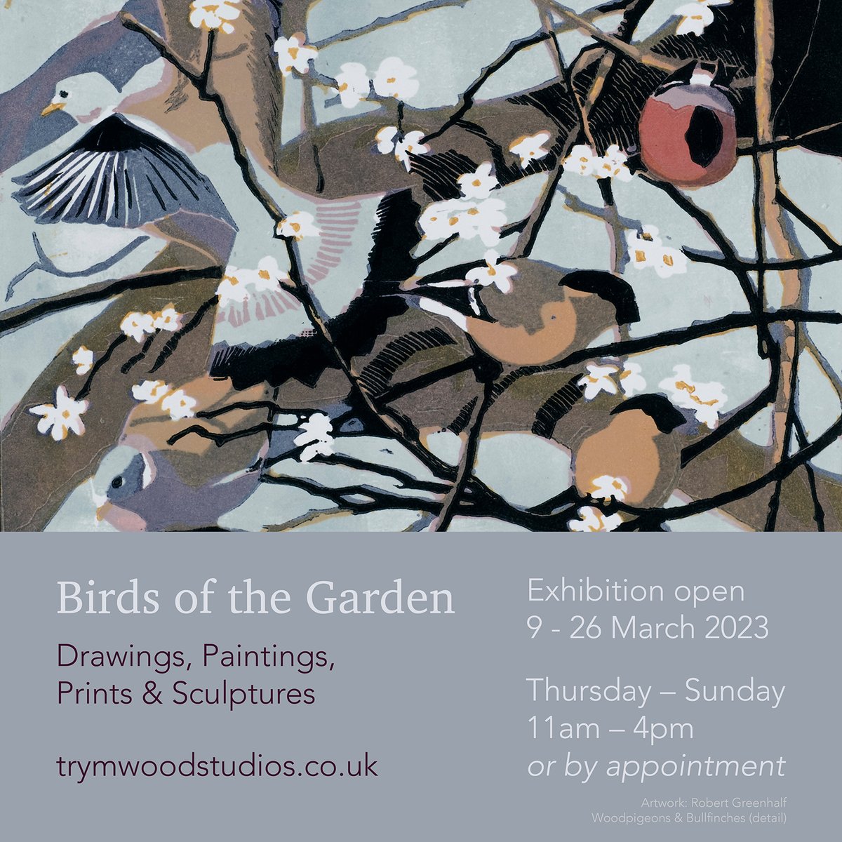 Our next exhibition, Birds of the Garden opens this Thursday, 9th March. Be amongst the first to see stunning artworks—drawings, original prints, paintings and sculpture—by leading uk wildlife artists.