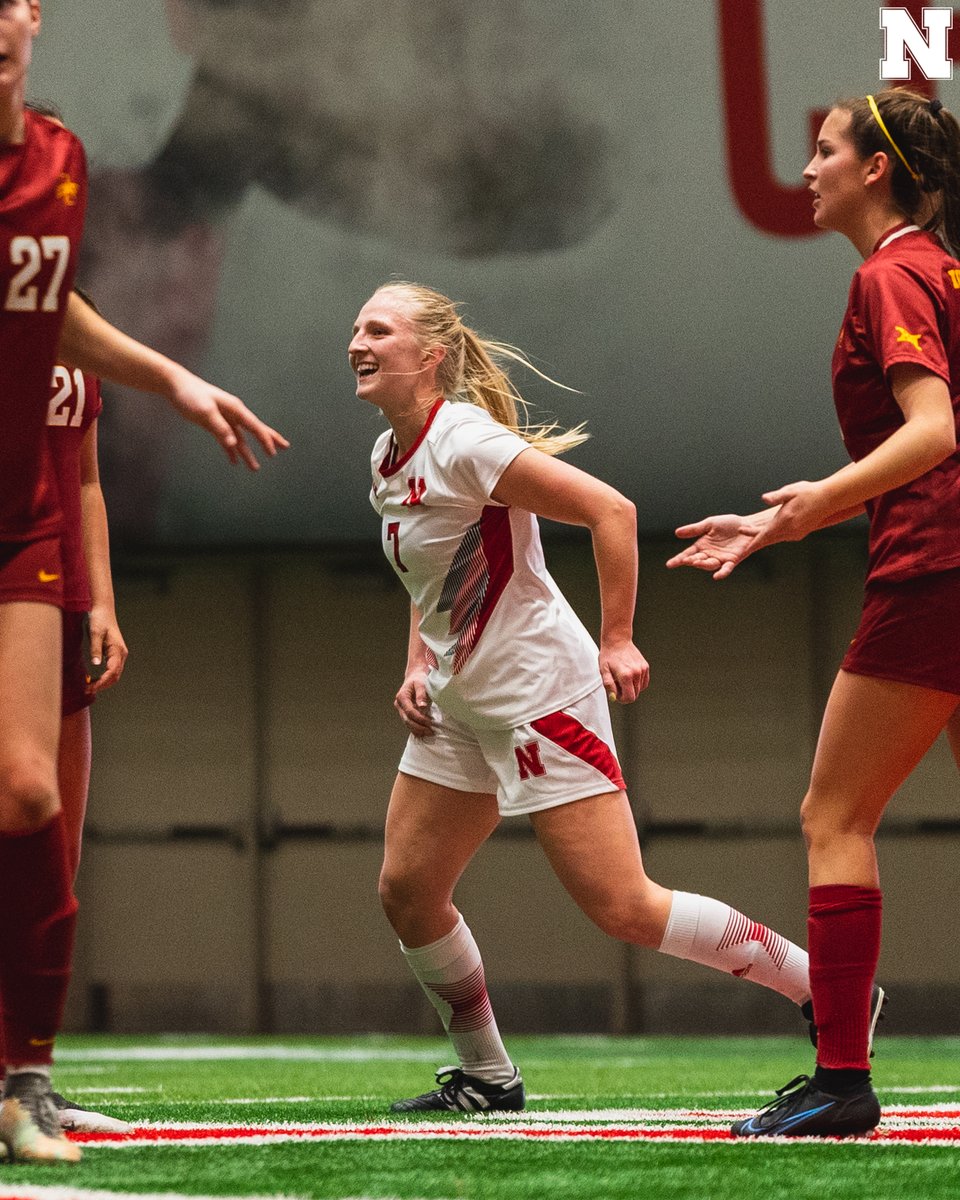 HuskerSoccer's tweet photo. All smiles for the goal scorer! 😁 https://t.co/p3hCHVbVdt