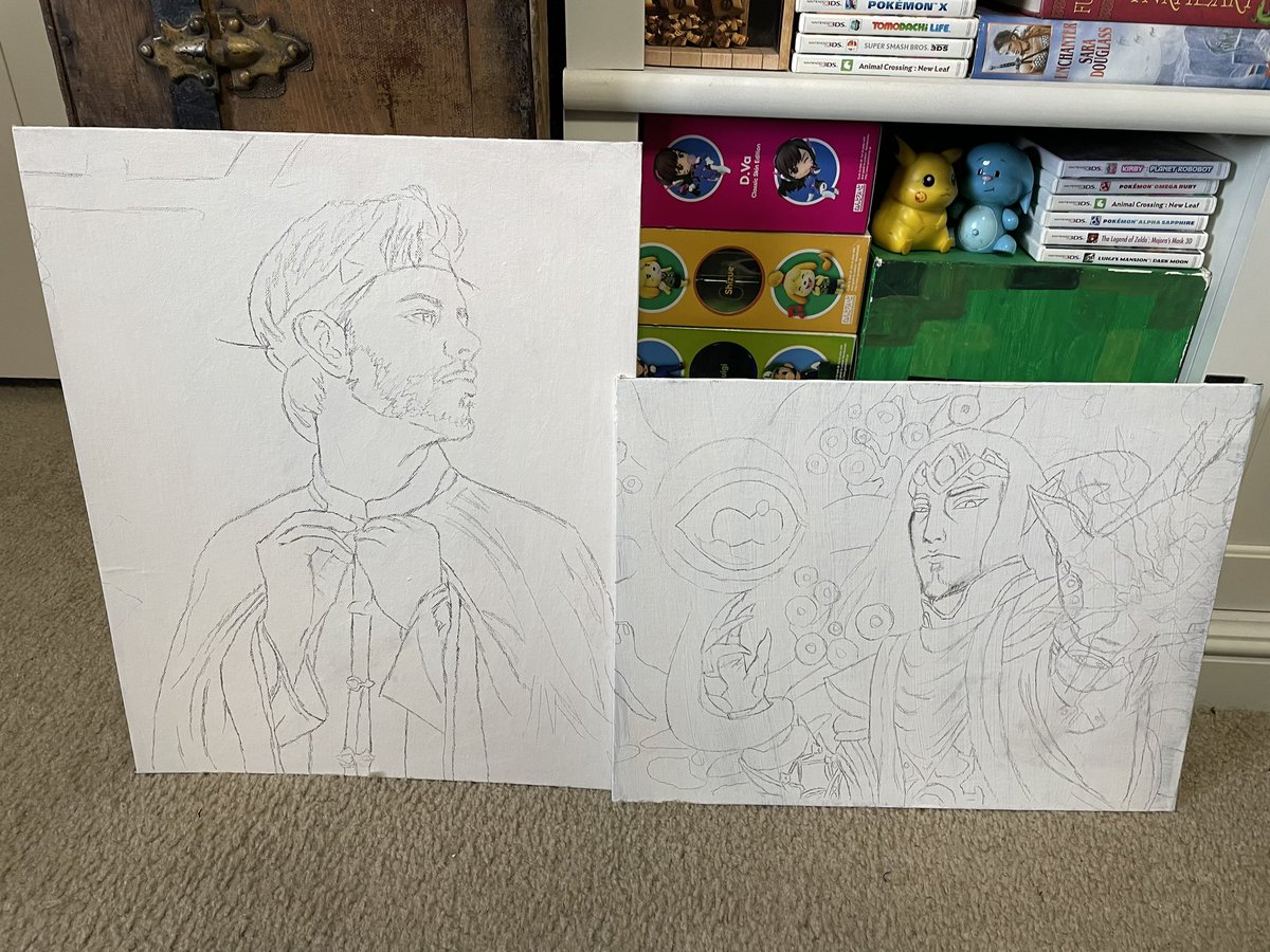 TamrielleDraws's tweet photo. I’ve been covering up so many old canvases lately but I’m actually starting a few different projects today c: https://t.co/Tu8mPbjRA2