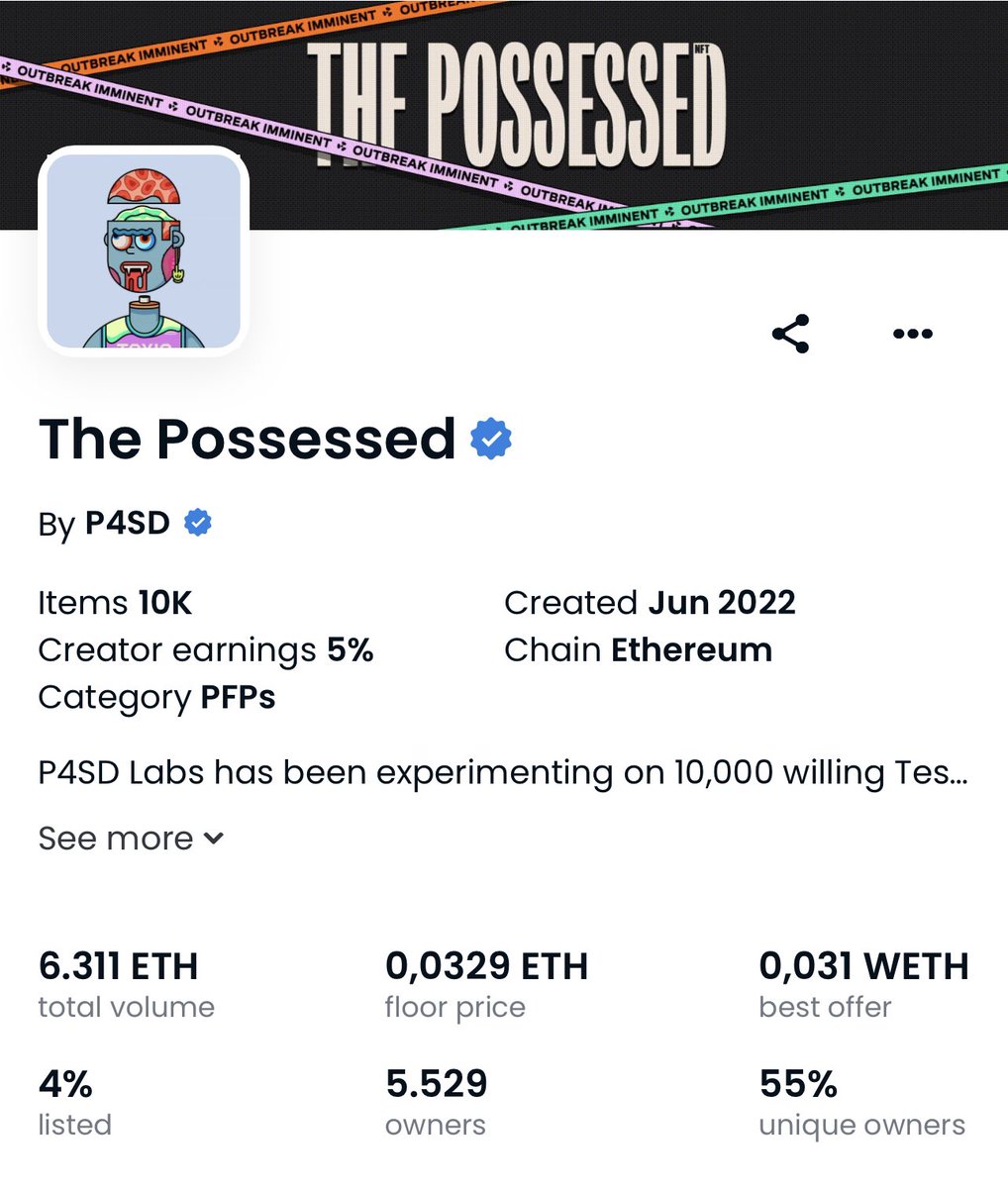 If you are looking for a collection with huge upside potential, look no further. <a href="/ThePossessedNFT/">pssssd</a> 🙌🏼