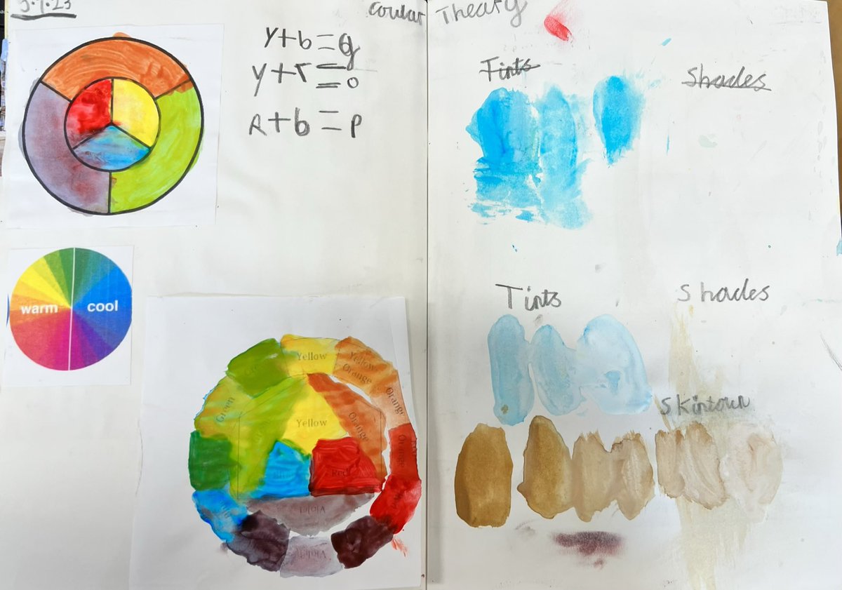 strichardsrc's tweet photo. Colour exploration and mixing helps us to gain confidence in creating just the right shade! https://t.co/aWTAVjLFvS