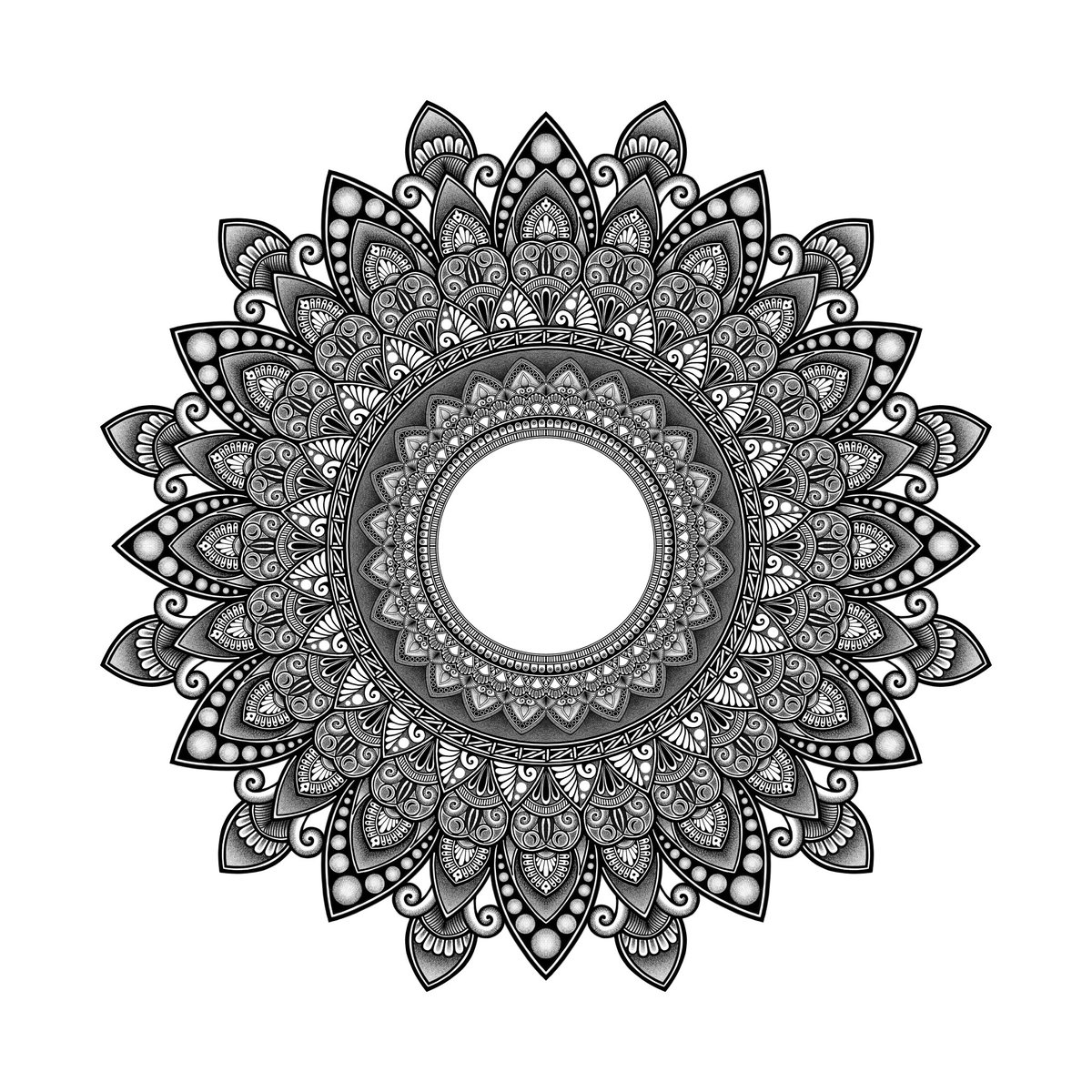 LovettLovesBook's tweet photo. Here’s my latest doodle done over the space of about 3 evenings.
#digitalart #IAmDrawing #IpadPro #ApplePencil #Mandalas #BlackAndWhite #Stippling #Pointillism #Dotwork #DetailingDoneRight #amaziograph #amaziographapp #symmetry #monochrome https://t.co/NBf2hb84eQ