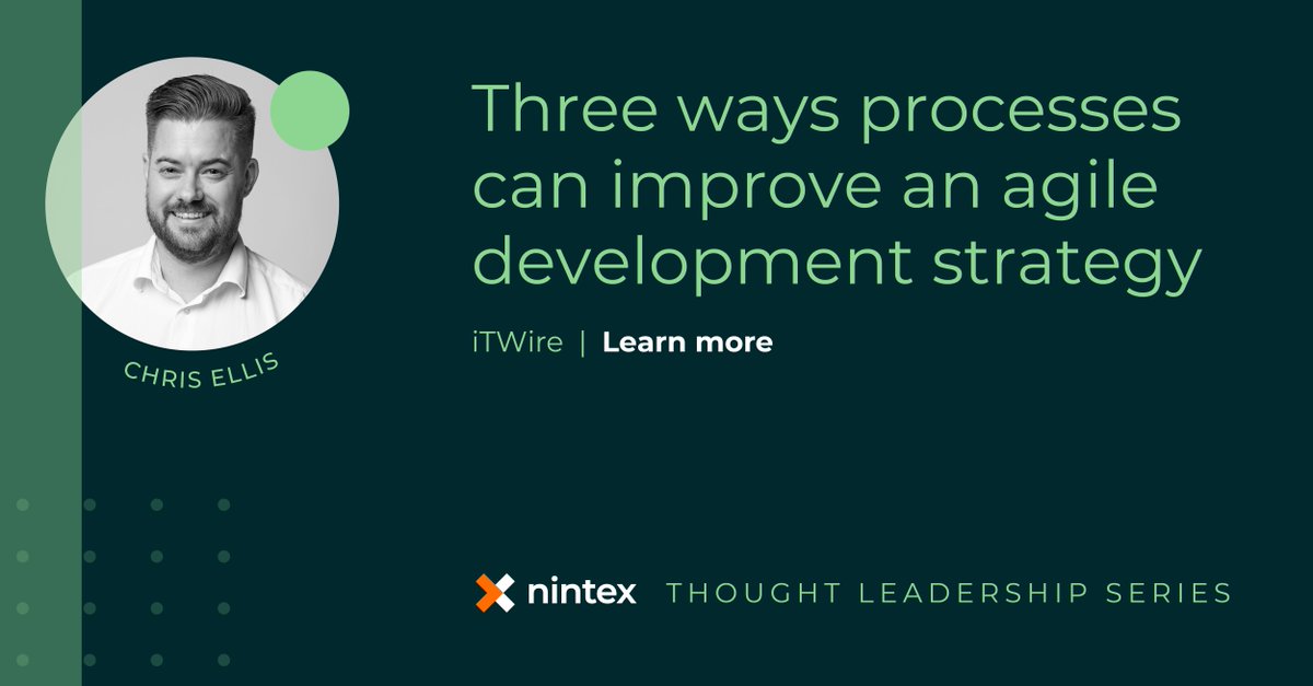 Nintex's tweet image. &apos;The essential elements of an agile strategy – feedback, iteration, and self-organization – need clarity of processes to work smoothly,&apos; shares @ce1906, in @iTWire. bit.ly/3y5JC7M #AgileMethodology #ProcessVisibility