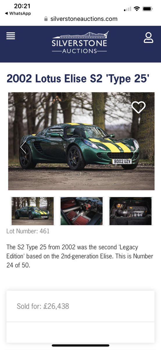 jameselmer73's tweet image. Hi Harry. @harrym_vids Great episode from the Silverstone auction! I owned the Elise Type 25, in 2016, that sold there. A lovely example, and fetched strong money. I bought the Jadi model that then went with the car when I sold it and good to hear all the bits sold with the car.