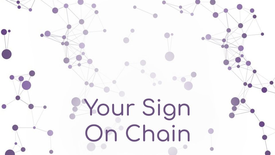 Your Sign On Chain - YSOC tweet media