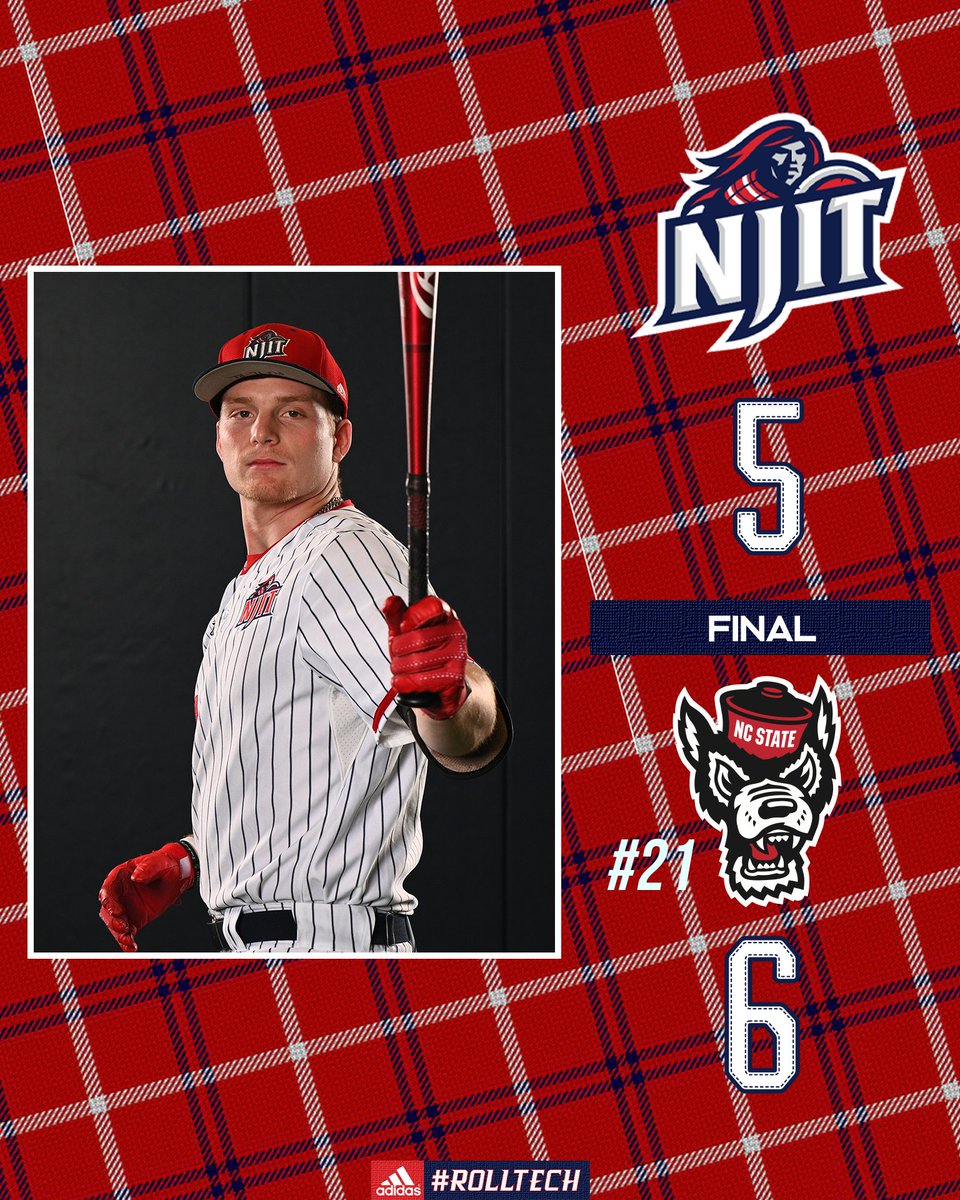 NJTechBaseball's tweet photo. #21 NC State walks it off in the 9th.

NJIT Leaders:
⚔️ Joe Georgini: 6IP, 3H, 1R, 1ER
⚔️ Ray Ortiz/Luke Longo: HR 
⚔️ Dillon Can: 2-for-4, 2 2B, 2RBI
⚔️ Cole Fleming 2-for-4

Next Up: Four games at Missouri next weekend... https://t.co/T9ZKRcQEKi