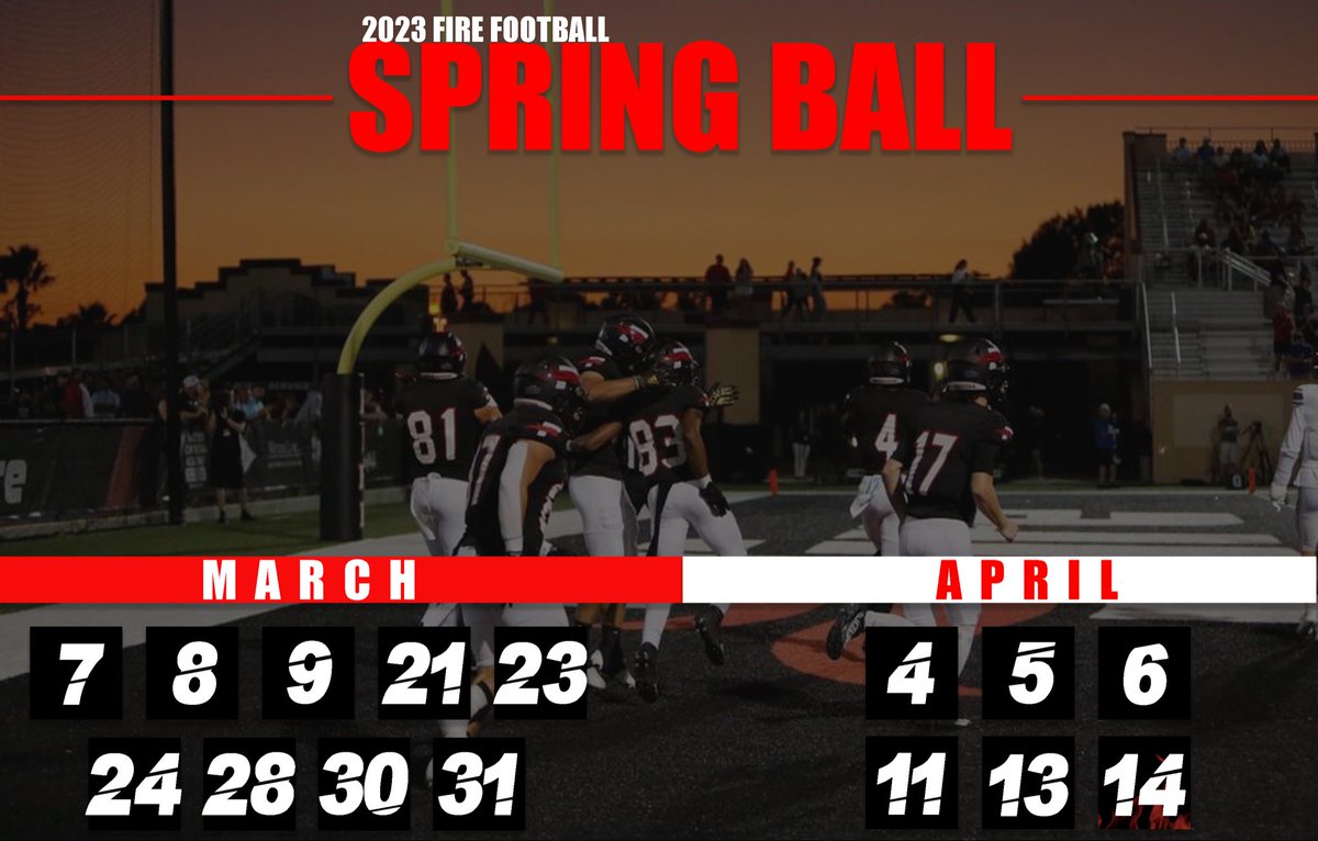 SPRING BALL IS FINALLY HERE 👇

🗓️ April 14th: Spring Game

#FuelTheFire 🔥