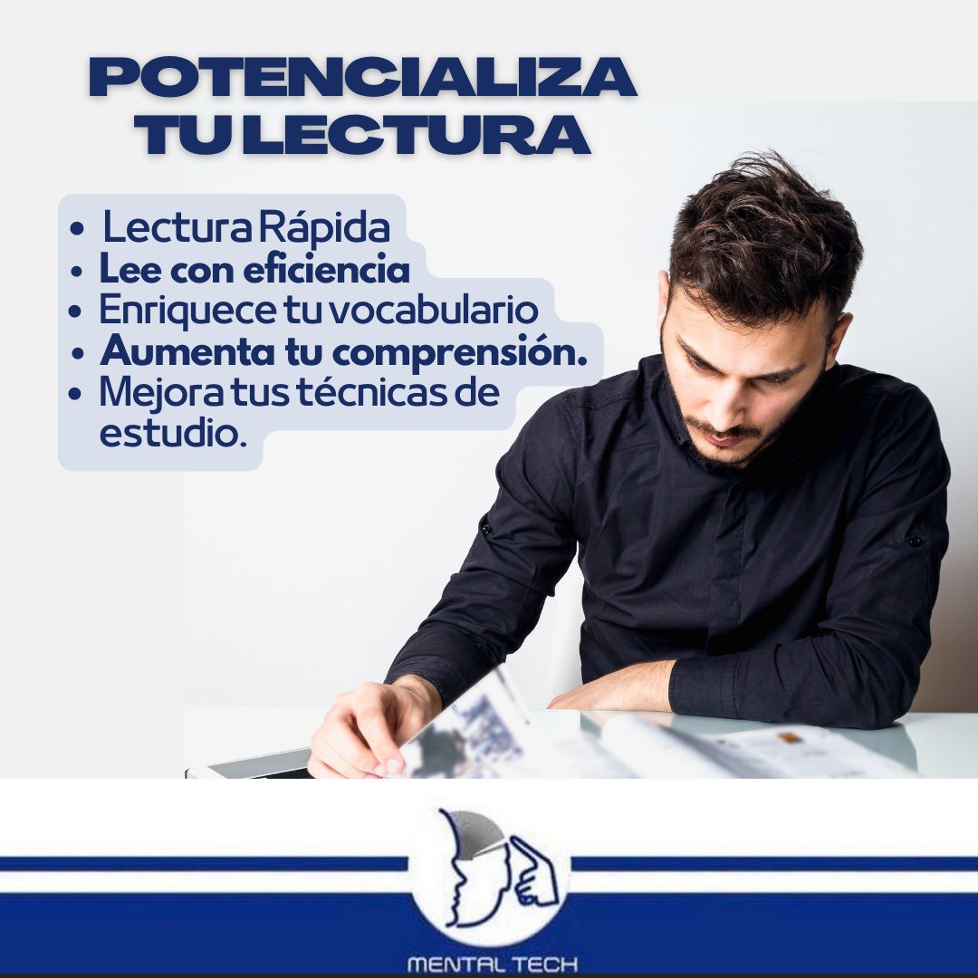 MentalTechNorte's tweet photo. Comienza en Mental Tech 
Tu Curso de Lectura!!!
Llámanos ! 👁️🗨️ 📚 📞
Tijuana 664 634 0103
Mexicali 686 564 6505 
https://t.co/N8I65BMbVa… https://t.co/8kHLovn8ks