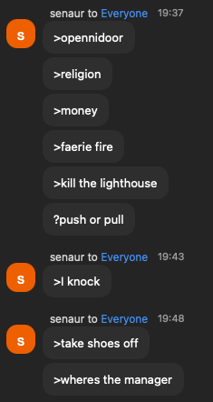 eIfboys's tweet photo. our dm: u are in a lighthouse and there are locked doors. i will leave u alone a little while to come up with potential solutions
the potential solutions in question: https://t.co/iR56C4CEuJ