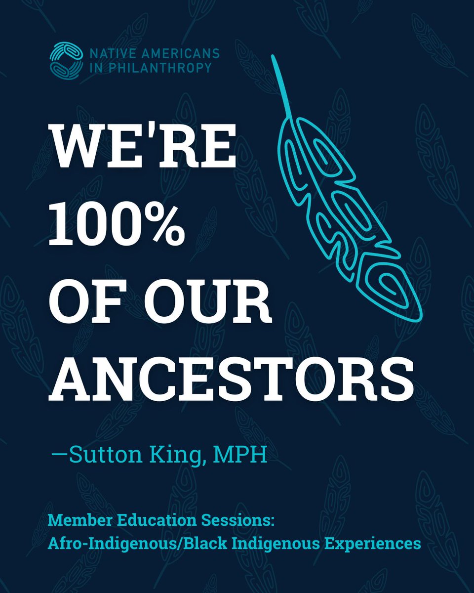 NativeGiving's tweet image. “Growing up, I always felt so proud of both of those identities that complete me.” —Sutton King, MPH for “Member Education Sessions: Afro-Indigenous/Black Indigenous Experiences” Hear more from our speakers by watching the full broadcast. ➡️ youtube.com/watch?v=oY-4jB…