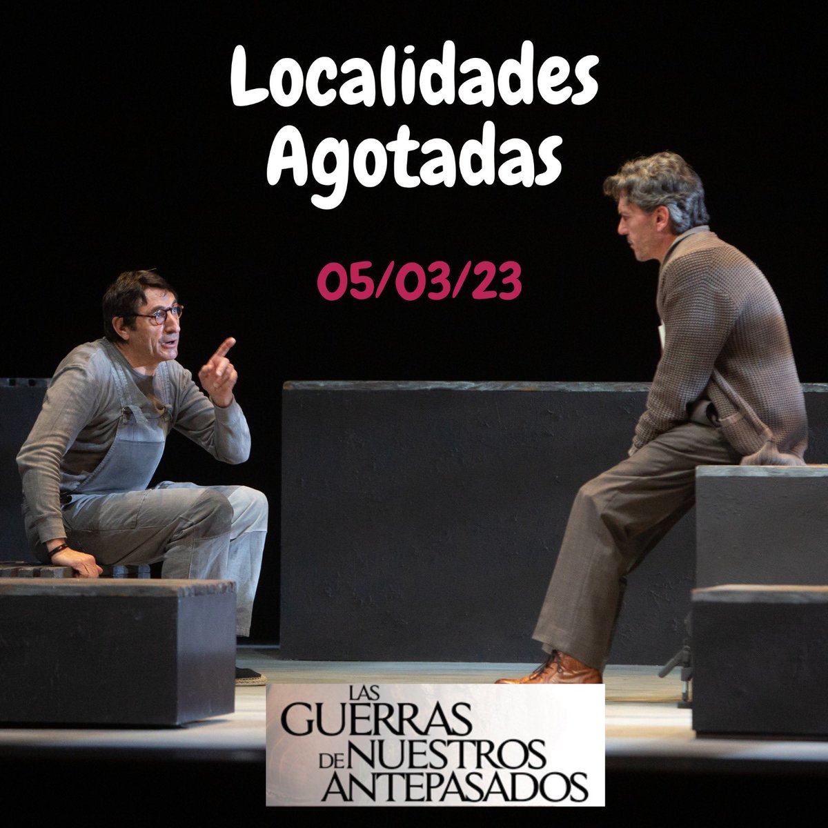 TeatroBellasArt's tweet photo. Otro domingo más, #LocalidadesAgotadas para #LasGuerrasDeNuestrosAntepasados 🎟🎭 https://t.co/MBa89fYJ4x