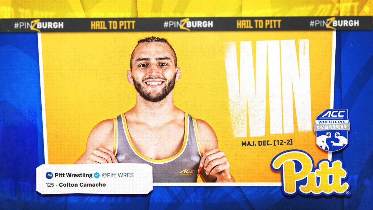 Pitt_WRES's tweet photo. WINNER » @Coltonfr3 at 125 👏

Early bonus points for the Panthers!

CC beats Patrick McCormick and advances to the semifinals later!

#H2P 🏆 @theACC https://t.co/ZmZiQFmaXb