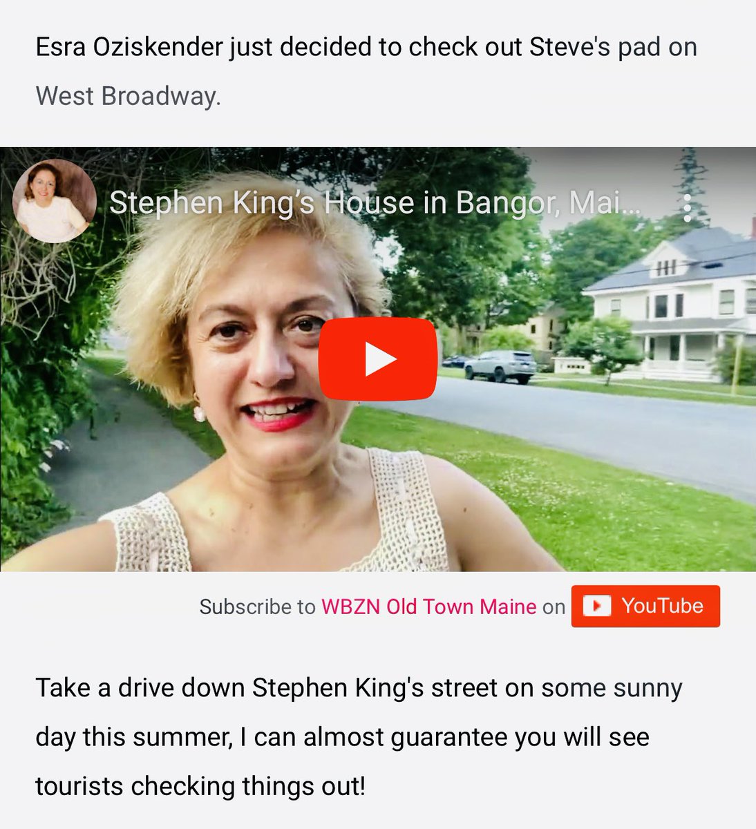 My trip to Stephen King’s house in Bangor, Maine is on the news at z1073.com by Townsquare Media, Inc. #z1073 #z1073.com #townsquaremedia #esraoziskender #stephenking #bangormaine #stephenkingshouse z1073.com/summer-is-brin…