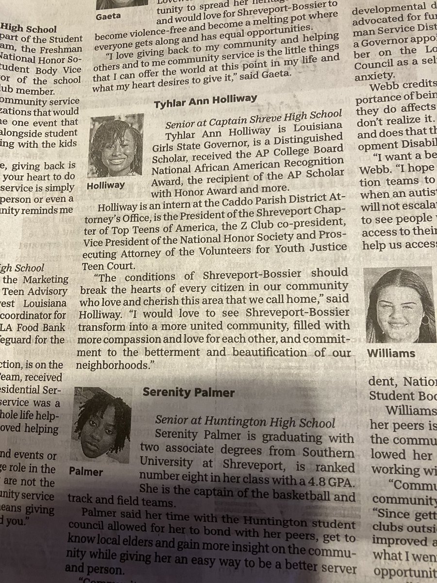 ⁦<a href="/CSHSGators/">Captain Shreve High</a>⁩ #Gatorproud Sweet, smart, determined, ambitious, kind, and destined to make a difference!!