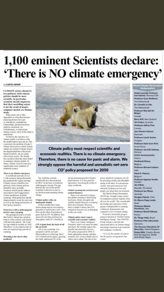 Concerned Citizen (@cotupacs) on Twitter photo 2023-03-05 16:24:30 Wake up people…
Those who were right about everything Covid are now warning you about the #ClimateScam
Net Zero needs to be challenged unless you want to be restricted on the following:
-holidays/flights
-personal car
-meat consumption
-warm baths
-anything that omits CO2 Wake up people…
Those who were right about everything Covid are now warning you about the #ClimateScam
Net Zero needs to be challenged unless you want to be restricted on the following:
-holidays/flights
-personal car
-meat consumption
-warm baths
-anything that omits CO2