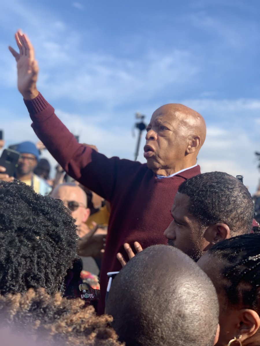 Proud to stand in Selma Alabama today to remember the sacrifices made by those who peacefully marched on #BloodySunday in 1965 in pursuit of the right to vote. The spirit of John Lewis is with us as we renew our efforts to ensure that everyone has voice in our democracy. #Selma58