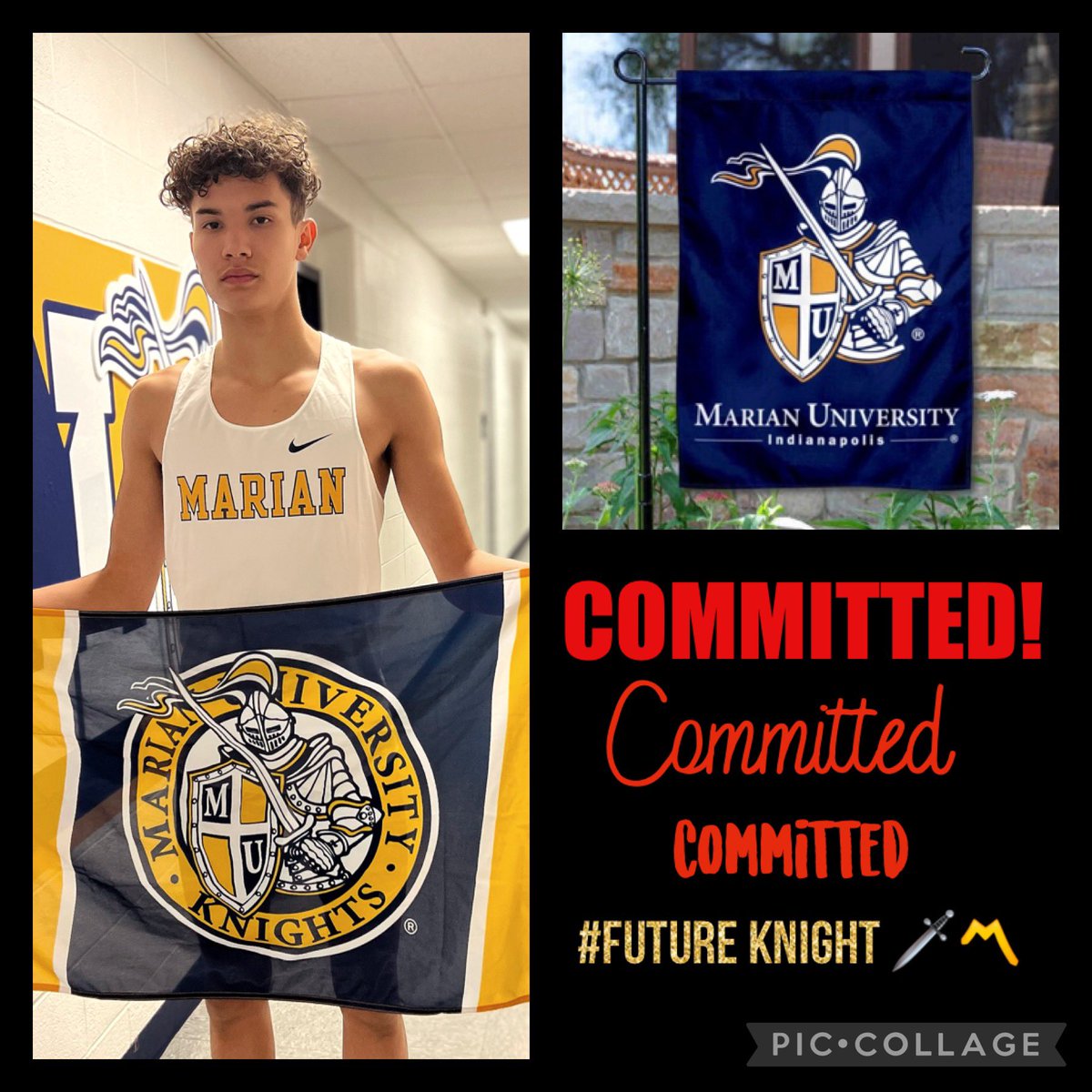 CarrieKovach21's tweet photo. It’s official! @Gunnerkov11 is going to be a Marian Knight! Thank you to everyone for all the love and support over the years. We’re so proud of you G! 🗡️🔷〽️@MarianTrackXC @MUKnights @mhtrackfield1 @Katie_Wise100 https://t.co/luxLewtTTc