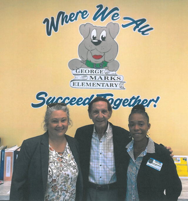 volusiaschools's tweet photo. A Great Day at @GeorgeMarksVCS ES as #DeterminedPressureCO's Ly'nes Benjamin adopted the home of the #bulldogs. Working together with Principal @sbyoung19 in building an animal farm for students. Thank you #BobDavis for your constant support of @volusiaschools !!! #AdoptASchool https://t.co/ivd6eQVYwf