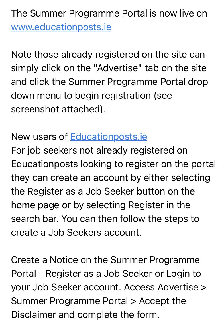 irl_open's tweet photo. Medical/ social work/ psych / slt/ ot/ phn/ Ecce/ early childhood/ adult ed - students &amp; graduates can apply for paid work in DES special schools this summer for the summer programme. Great opportunity. Flyer &amp; details attached. Apply on https://t.co/jv8THhHmvM Please retweet. https://t.co/nx2bfTJR8x
