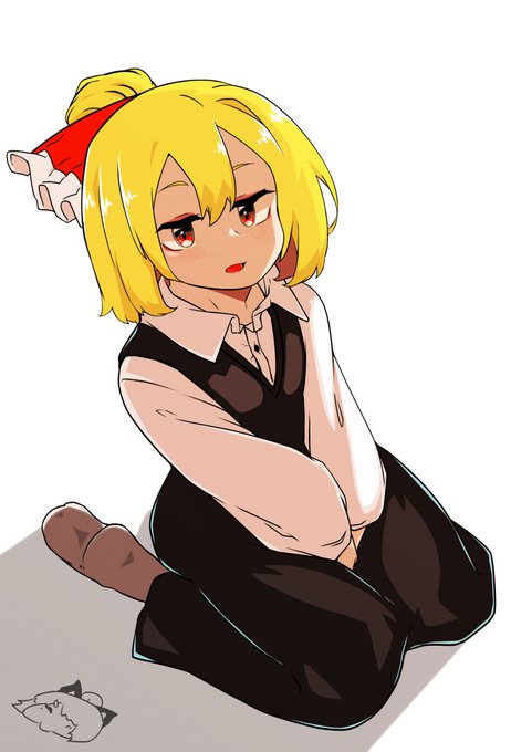 #毎月七日はルーミアの日 
#東方Project 
ヤマメ風ルーミアちゃん 